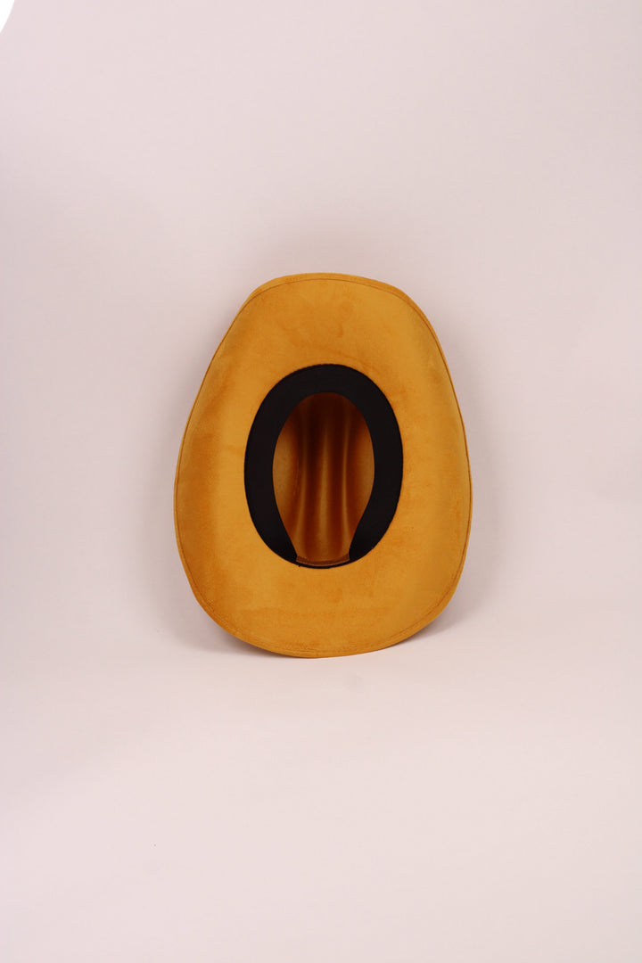 Texana Vegan Suede Cowboy Hat - Mustard