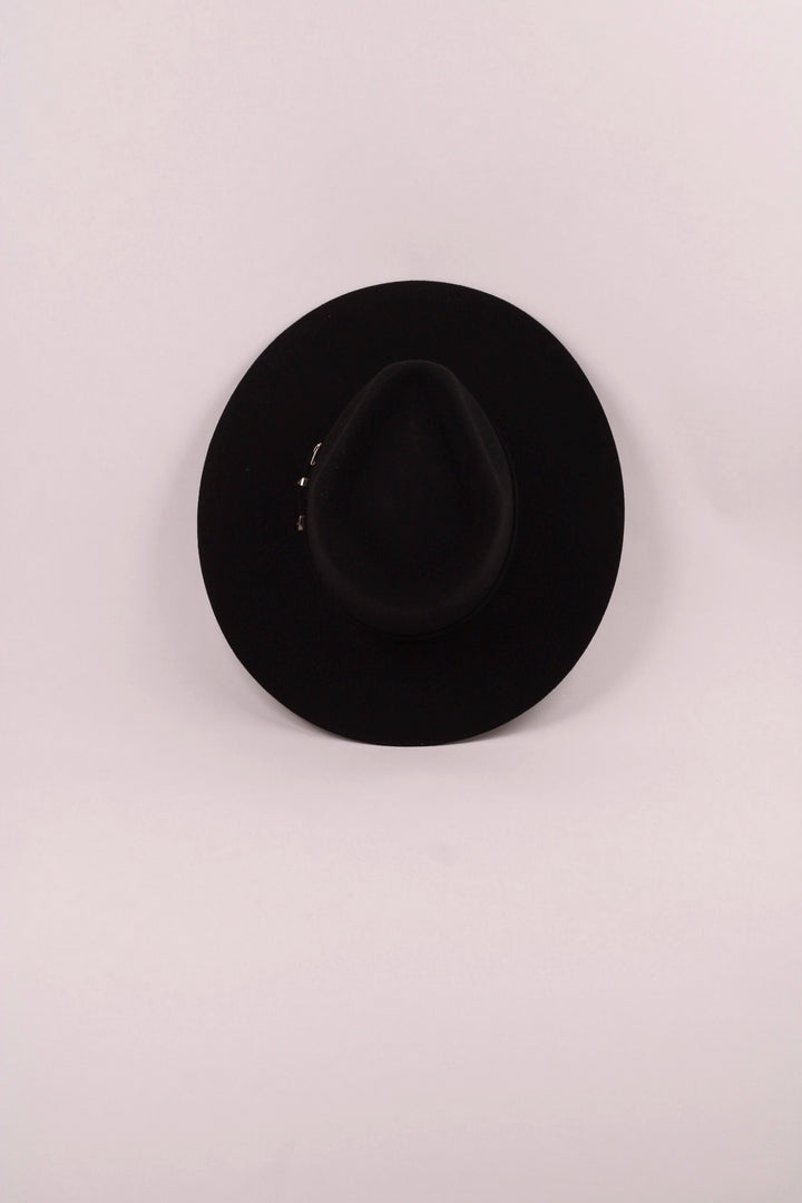 Emery Merino Wool Teardrop Rancher Hat - Black
