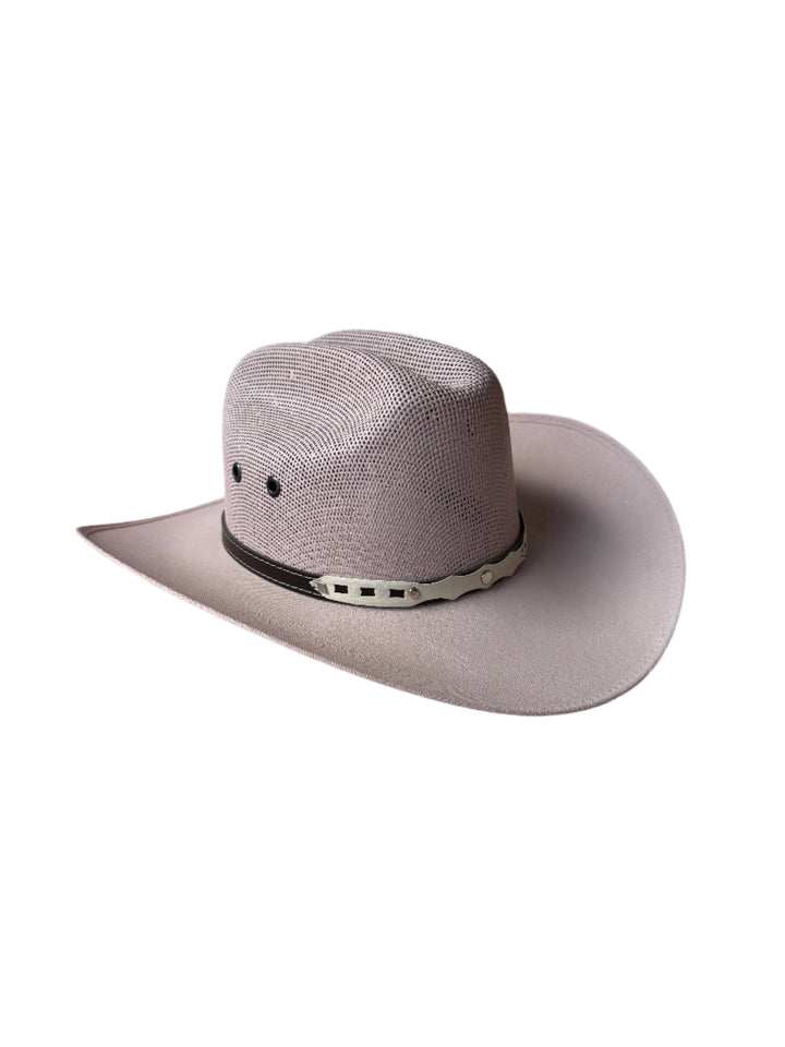 Luckenbach Mesh Top Structured Cowboy Hat - Pale Dusty Rose