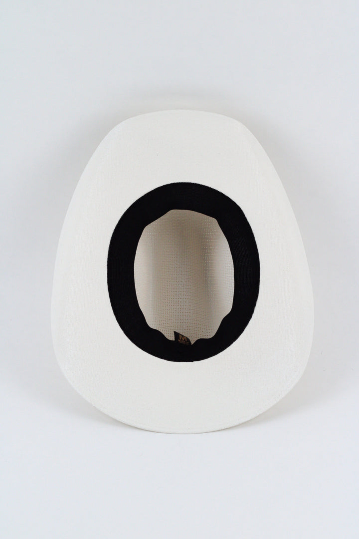Kids Bullrider Mesh Top Structured Cowboy Hat - Ivory