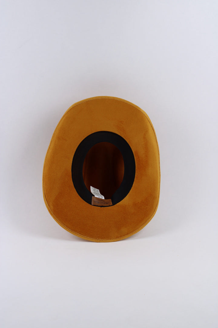 Austin Vegan Suede Cowboy Hat- Mustard Yellow
