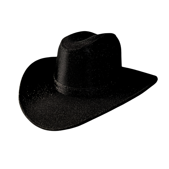 Western Cowboy Glitter Hat- Black