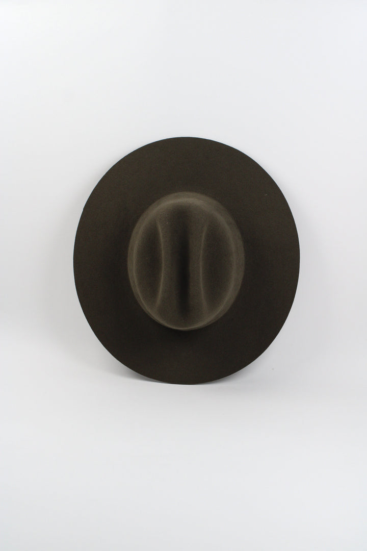 The Quinn Cattlemen Wool Felt Hat - Olive