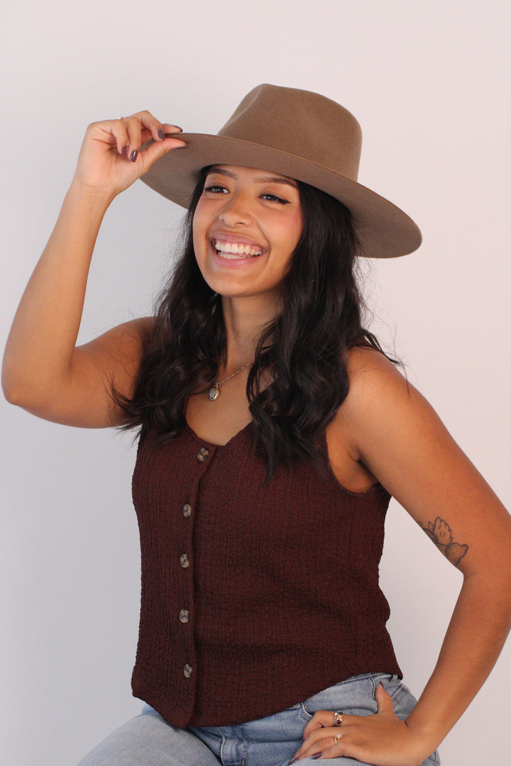 The Paige Rancher - Wool Felt - Khaki