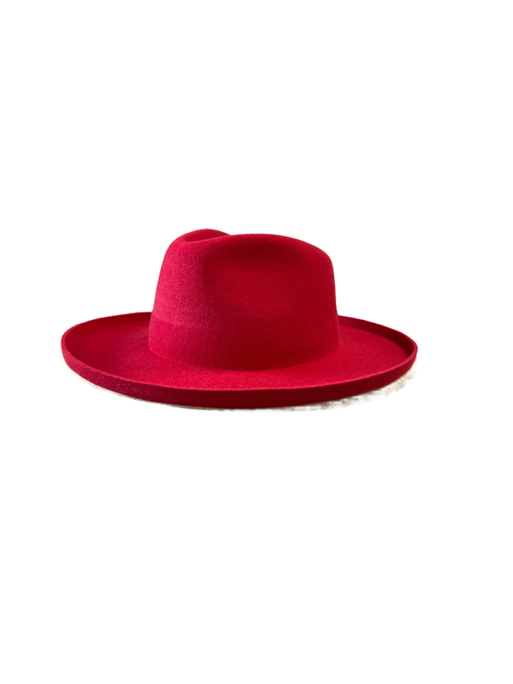 The Tucson Pencil Brim Rancher - Wool Felt - Red