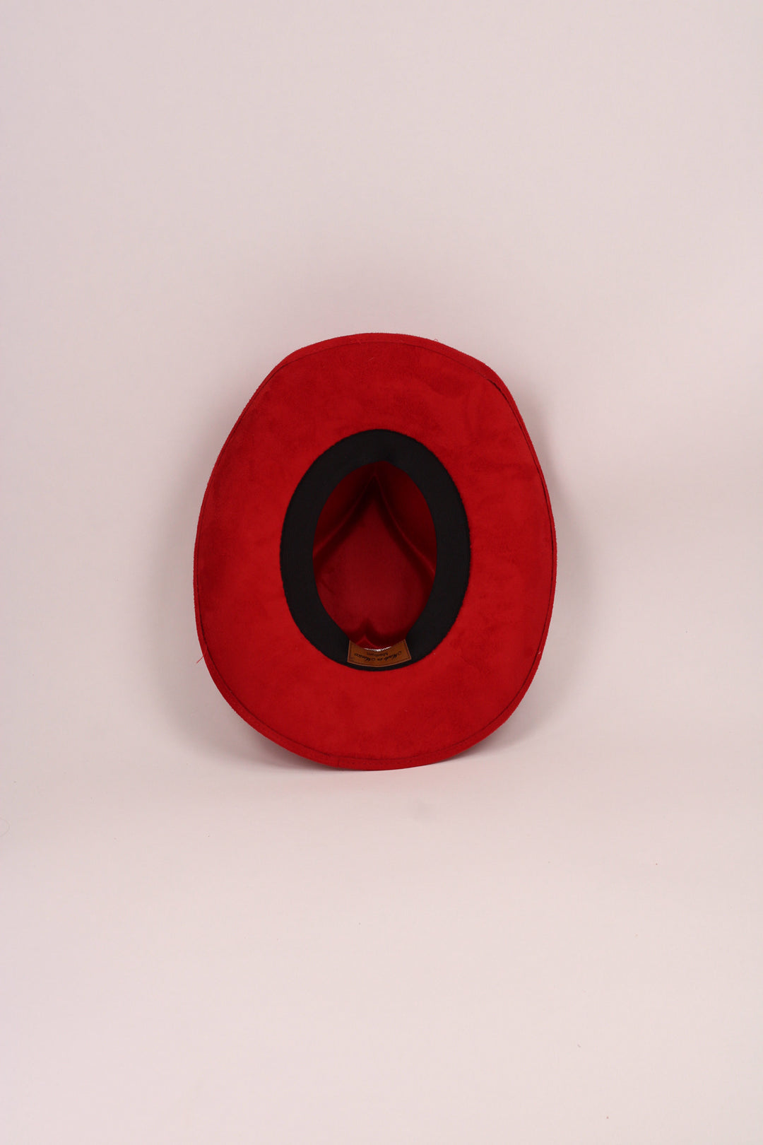 Vegan Suede Heart Shaped Cowboy Hat- Lipstick Red