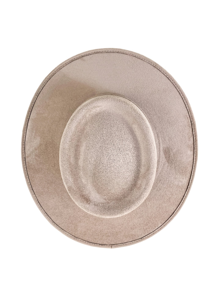 Vegan Suede Gambler Hat- Sand
