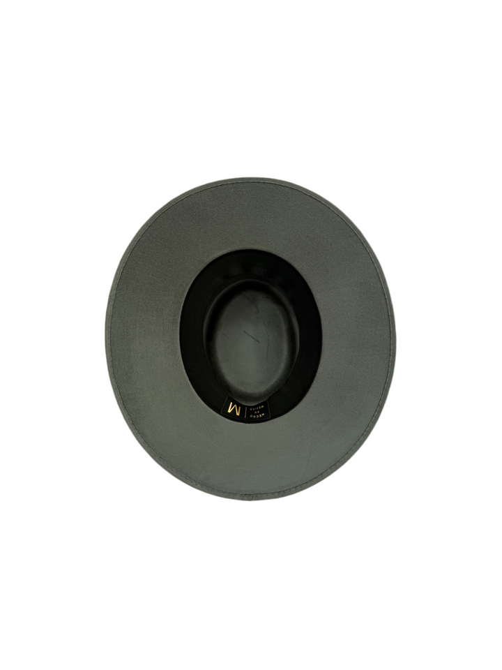 Vegan Suede Gambler Hat- Grey