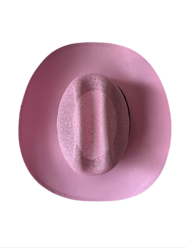 Luckenbach Mesh Top Structured Cowboy Hat - Pink