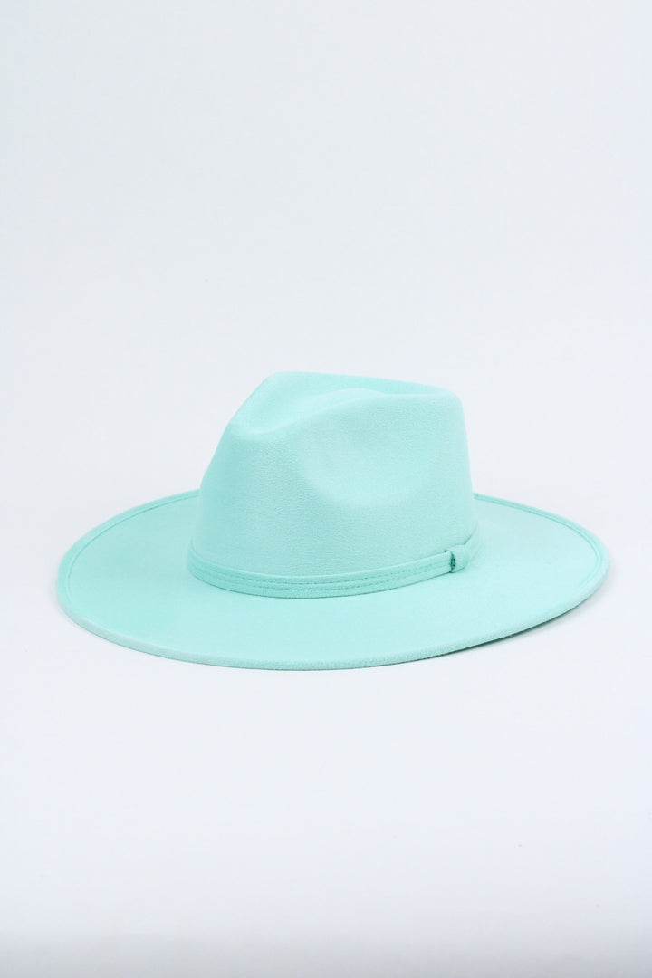 Vegan Suede Rancher Hat - Mint