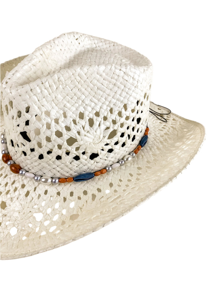 Bayside Rancher Raffia Hat - Ivory