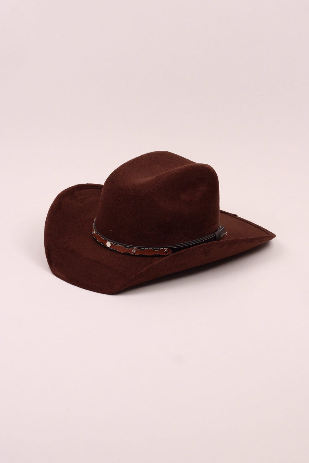 Kids Vegan Suede Austin Hat - Chocolate