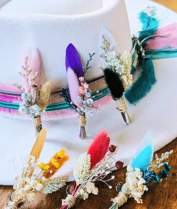 Bitty Bud Floral Pin Assortment- Set of 4