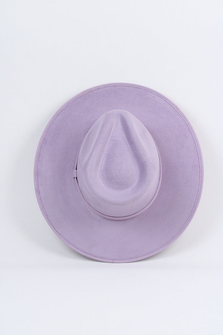 Vegan Suede Rancher Hat - Lavender