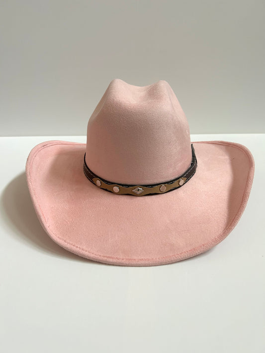 Imperfect Vegan Suede Hat - Austin - Blush Pink