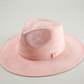 PREORDER Vegan Suede Rancher Hat - Blush Pink