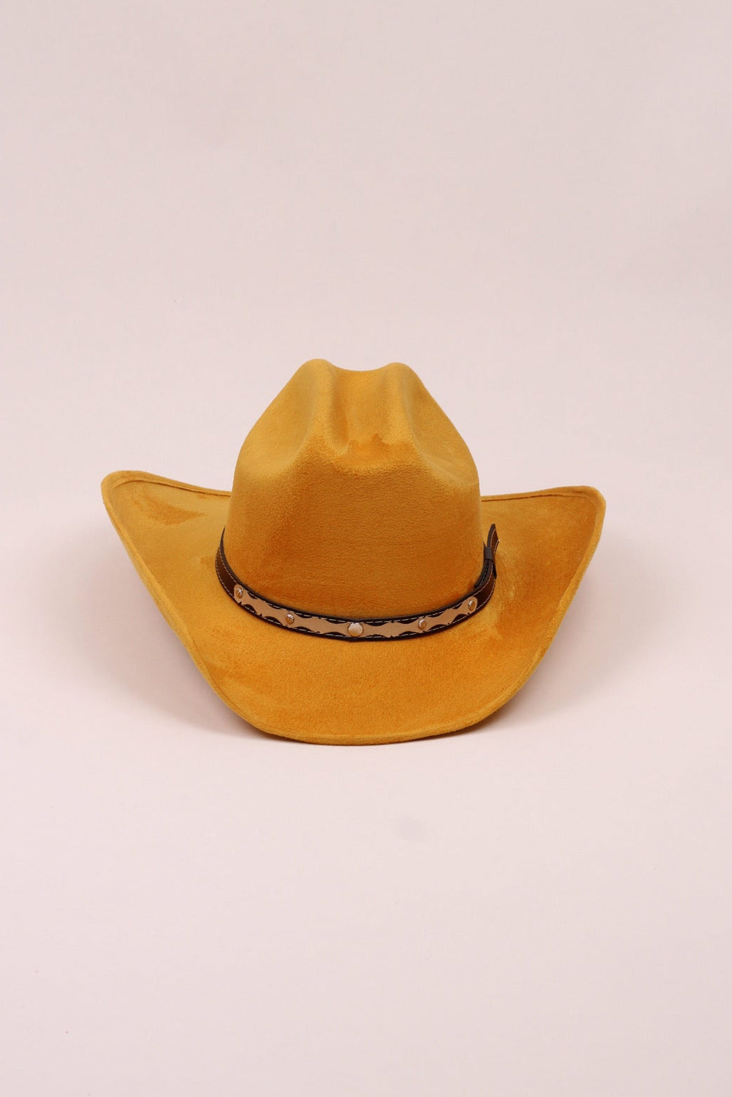 Texana Vegan Suede Cowboy Hat - Mustard