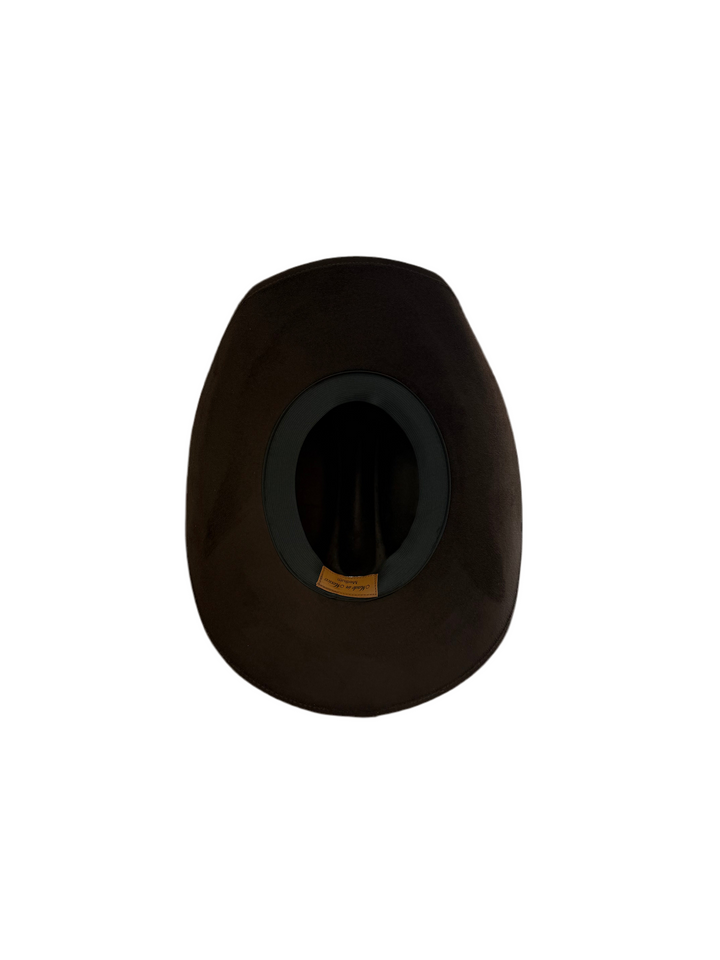 Texana Vegan Suede Cowboy Hat- Espresso Brown