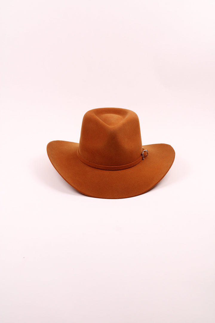 Lainey Merino Wool Western Hat - Caramel