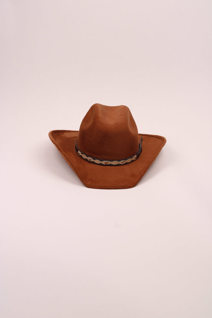Kids Vegan Suede Austin Hat - Caramel