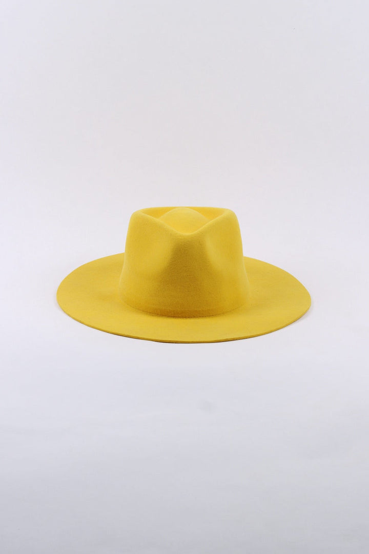 The Paige Rancher - Wool Felt - Yellow (Clearance Final Sale)