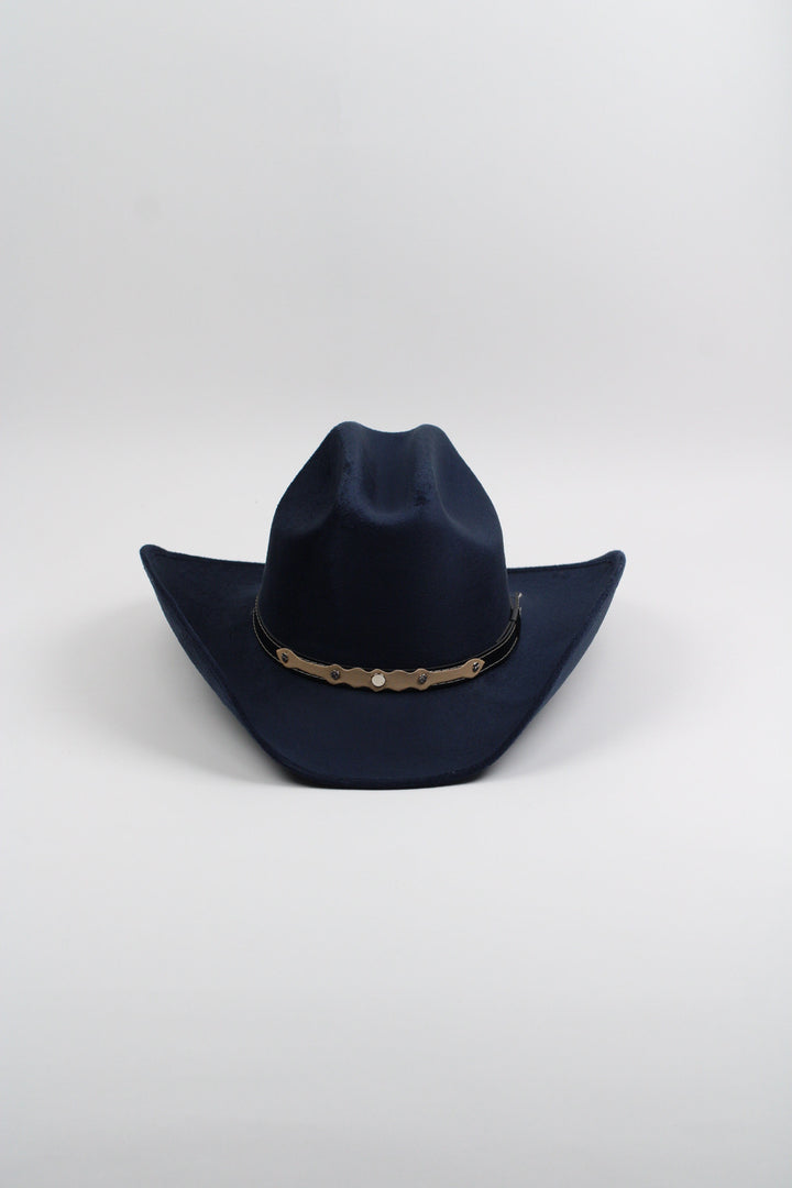 Texana Vegan Suede Cowboy Hat - Navy Blue