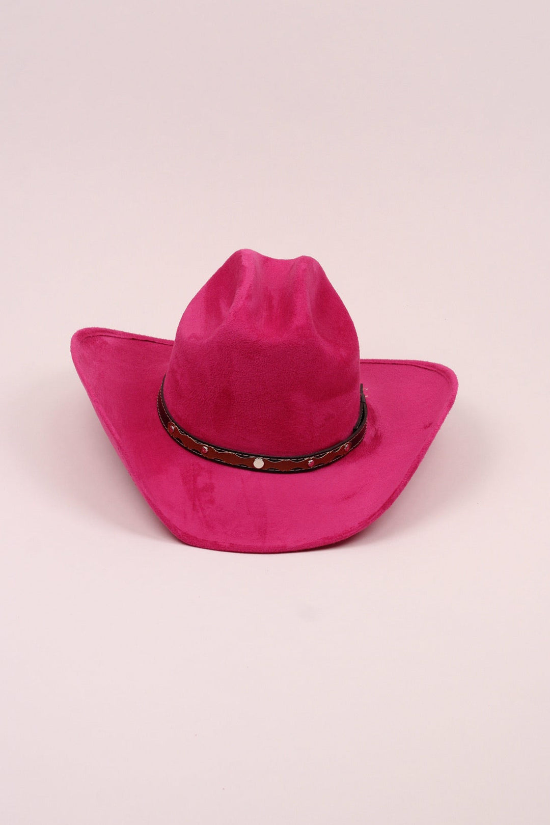 Texana Vegan Suede Cowboy Hat - Magenta