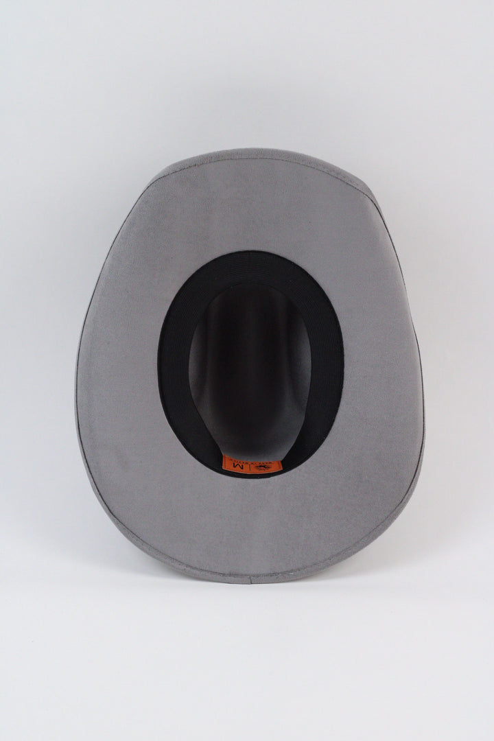 Austin Vegan Suede Cowboy Hat- Grey