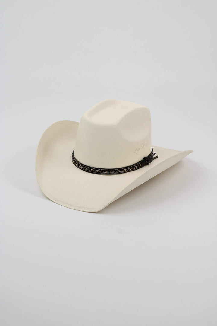El Paso Brick Top Structured Cowboy Hat - Ivory