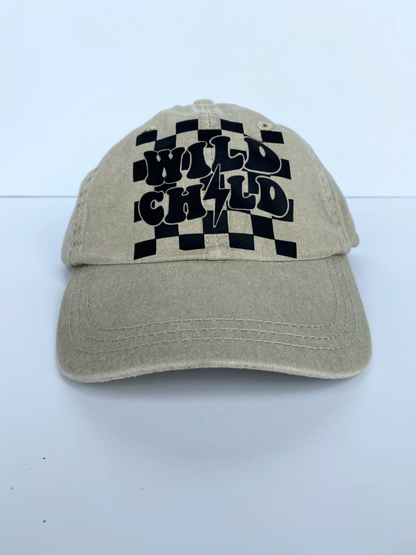 Wild Child Beige Baseball Cap