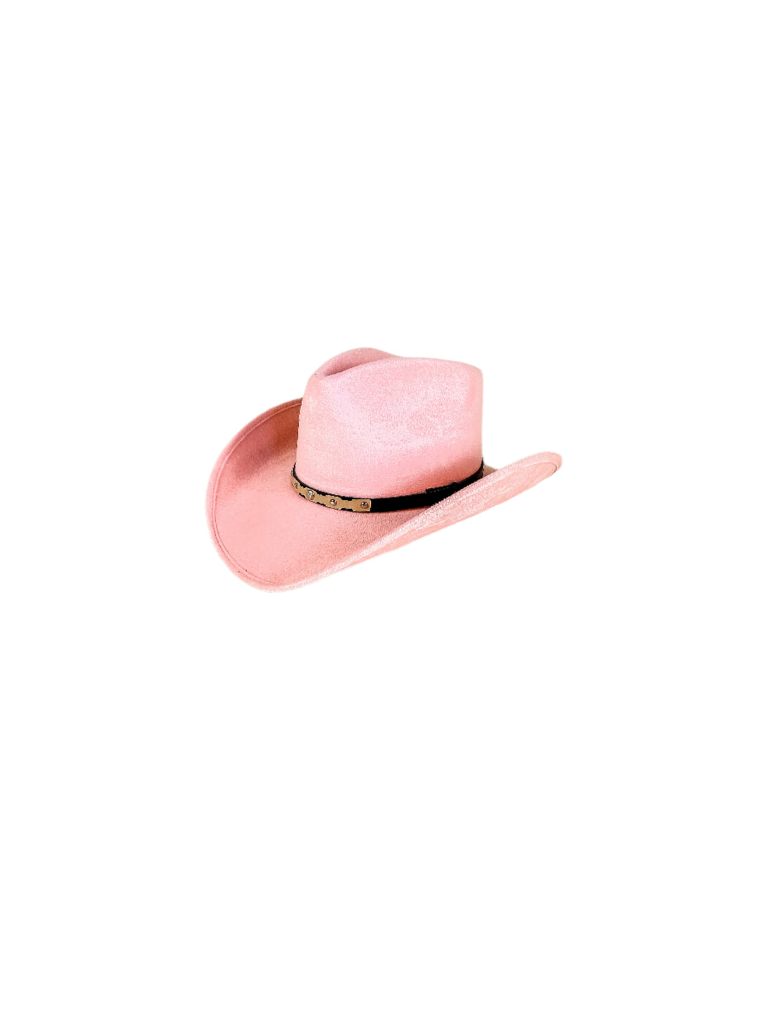 Santa Fe Vegan Suede Cowboy Rancher Hat- Blush Pink