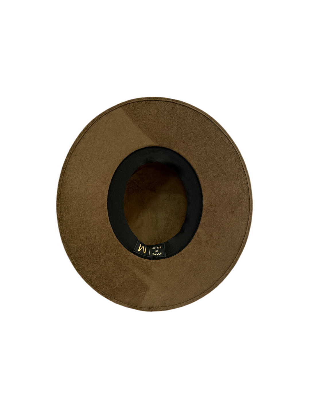 Vegan Suede Flat Top Hat-  Mocha