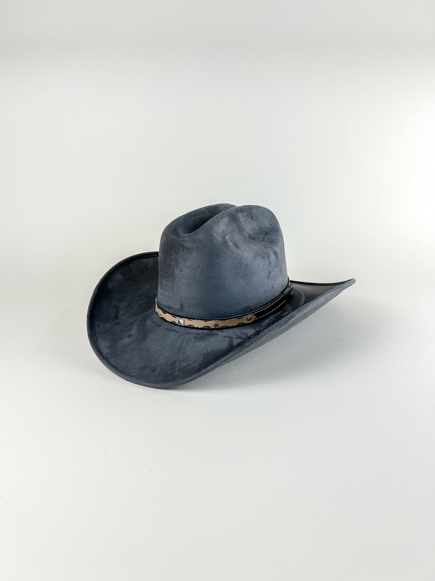 Texana Vegan Suede Cowboy Hat- Charcoal