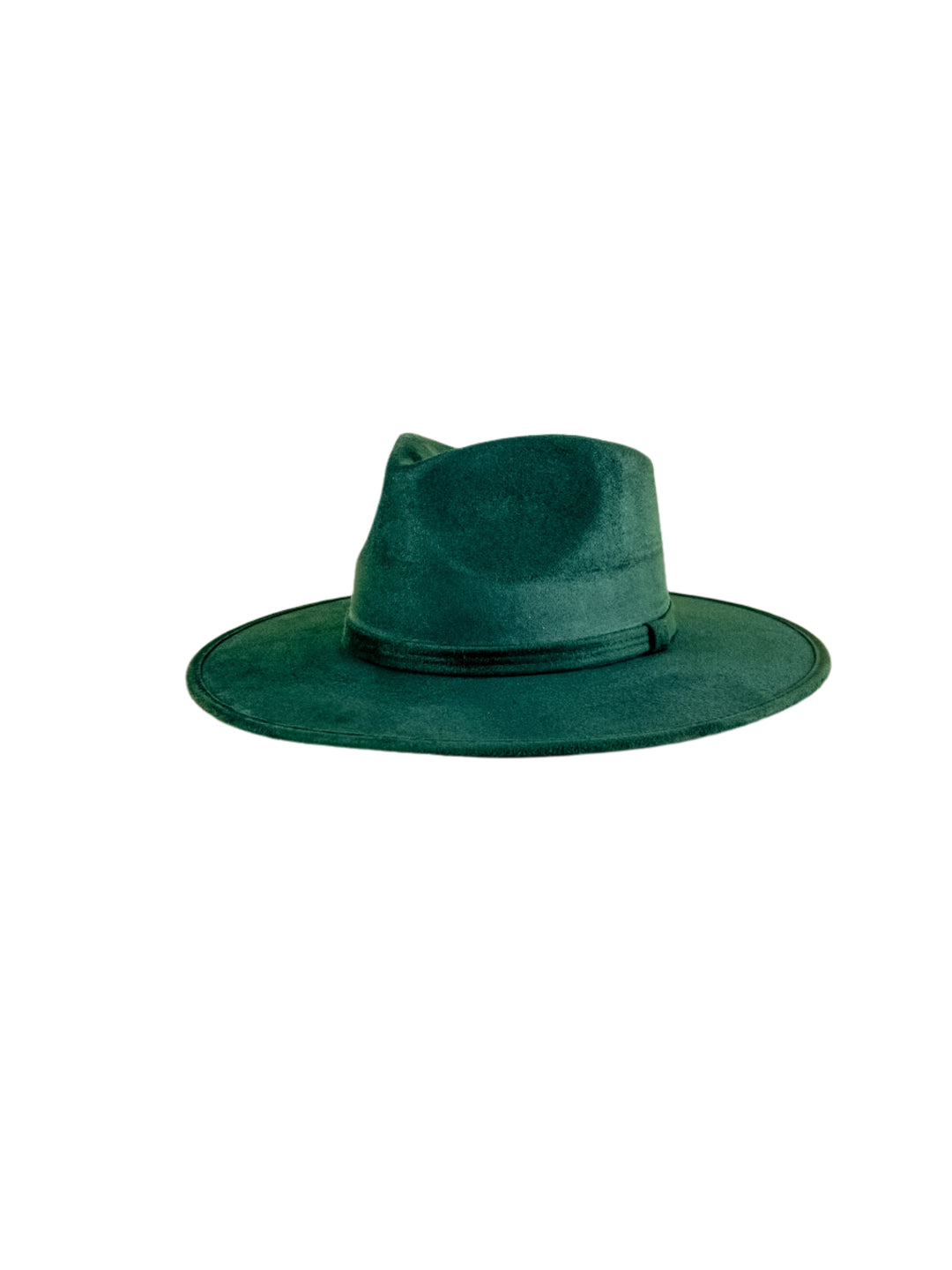 Vegan Suede Teardrop Hat - Hunter Green