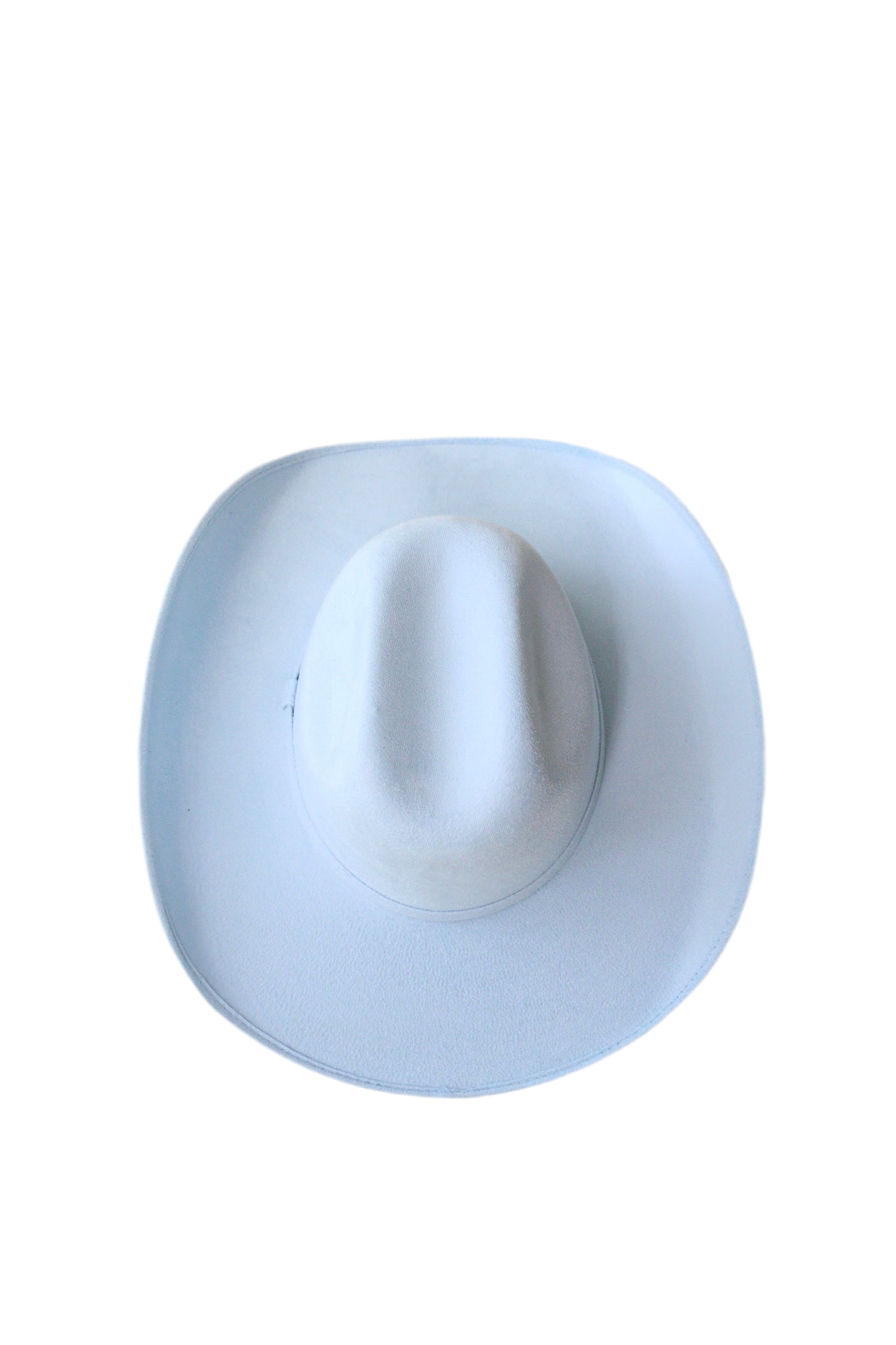 Austin Vegan Suede Cowboy Hat- Sky Blue w/o Band