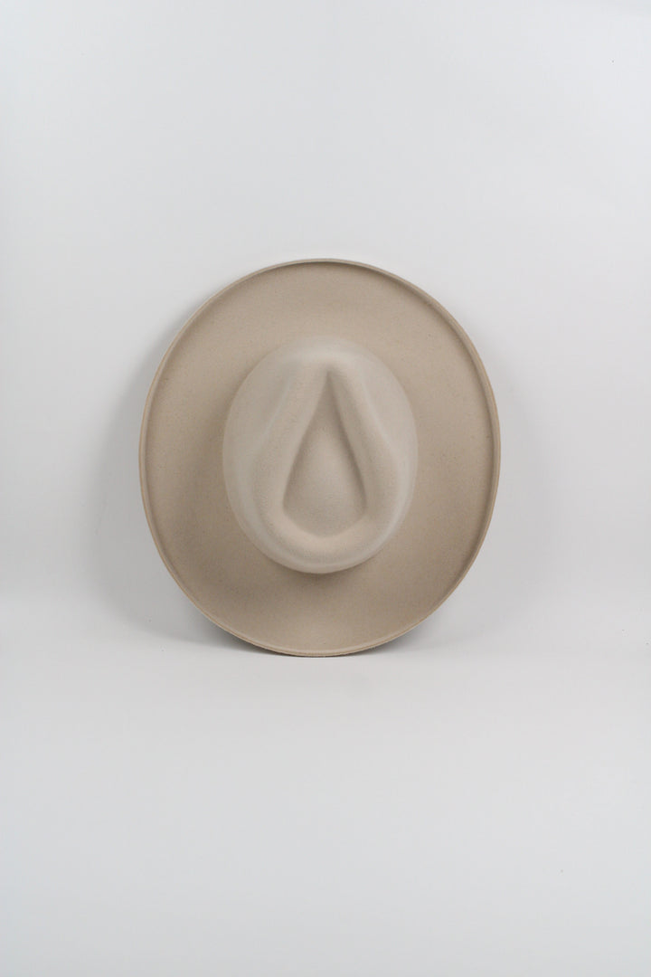 Risen West - Tucson Pencil Brim Rancher - Wool Felt - Cream