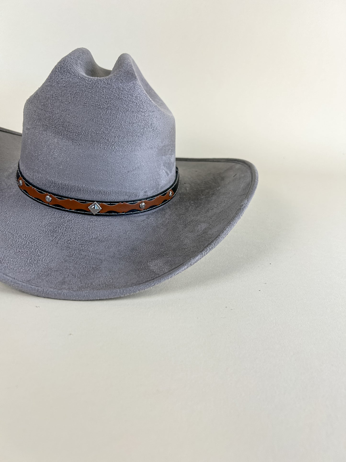Texana Vegan Suede Cowboy Hat- Grey