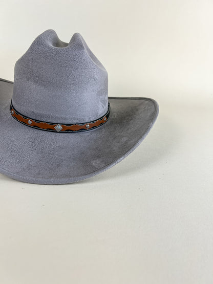 Texana Vegan Suede Cowboy Hat- Grey