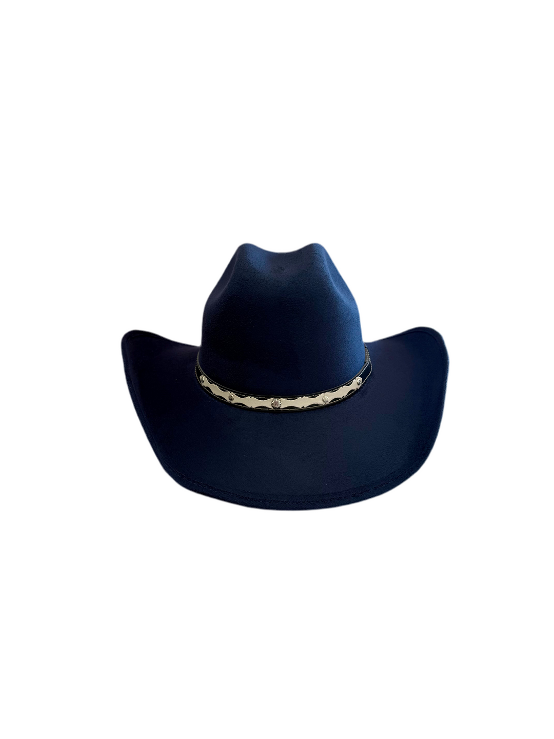 Austin Vegan Suede Cowboy Hat- Navy Blue