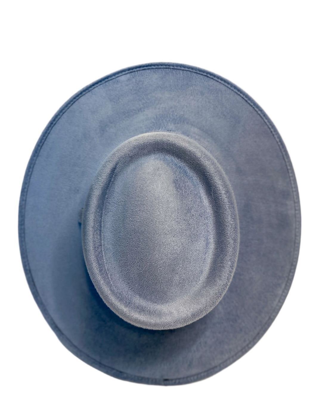 Vegan Suede Gambler Hat- Steel Blue