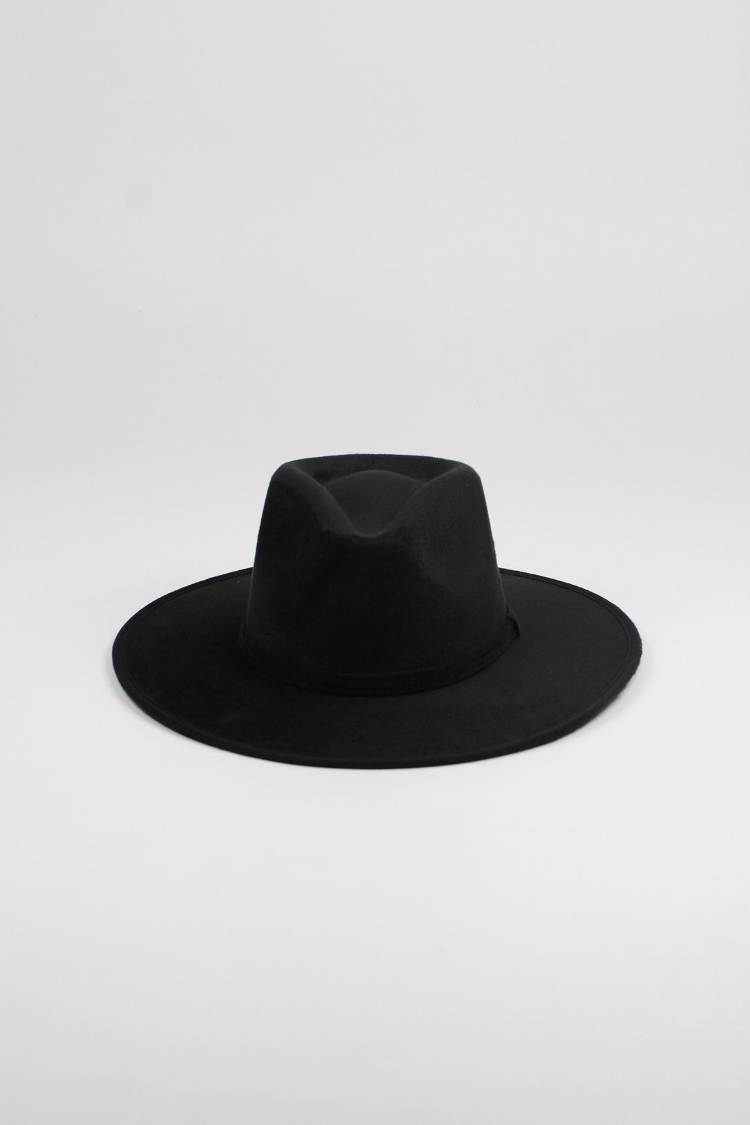 Vegan Suede Rancher Hat - Black