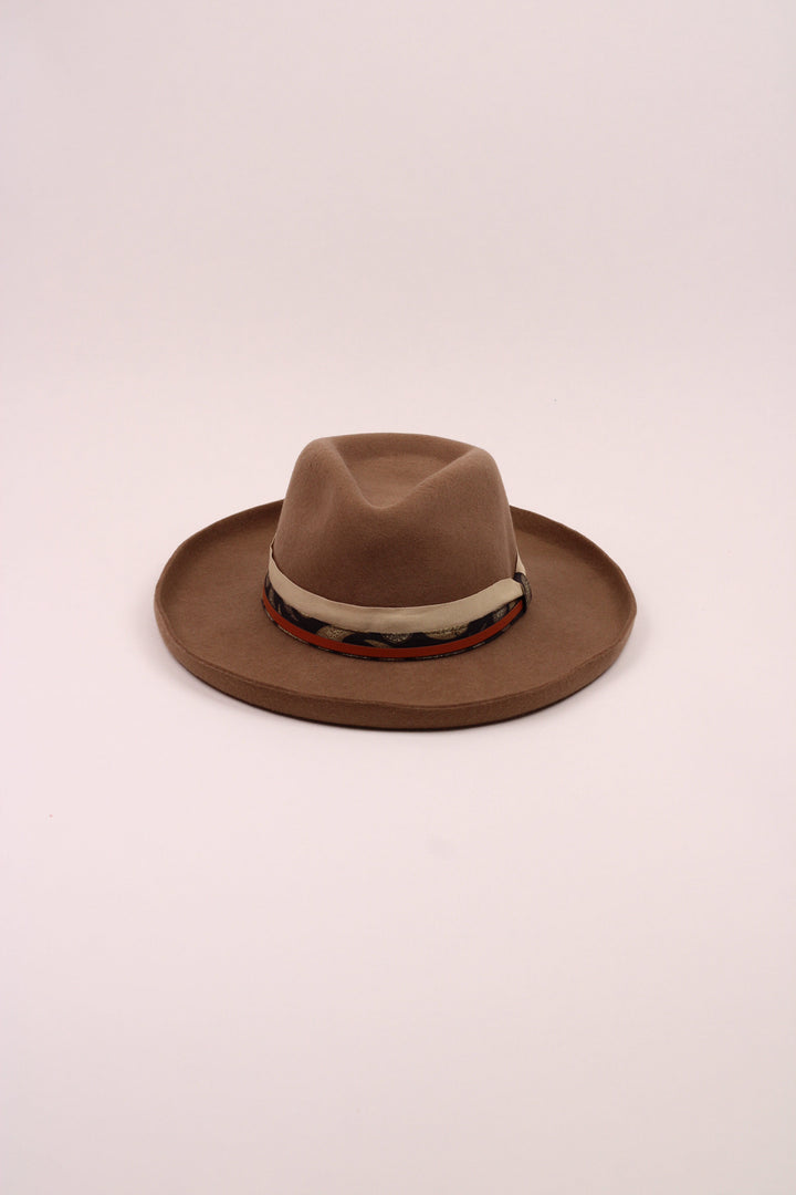 The Gypsy Wool Felt Pencil Brim - Taupe