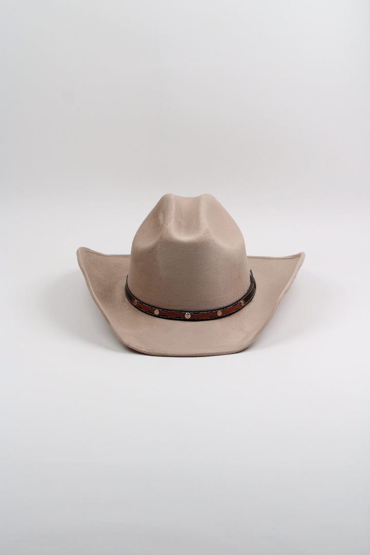 Texana Vegan Suede Cowboy Hat - Sand