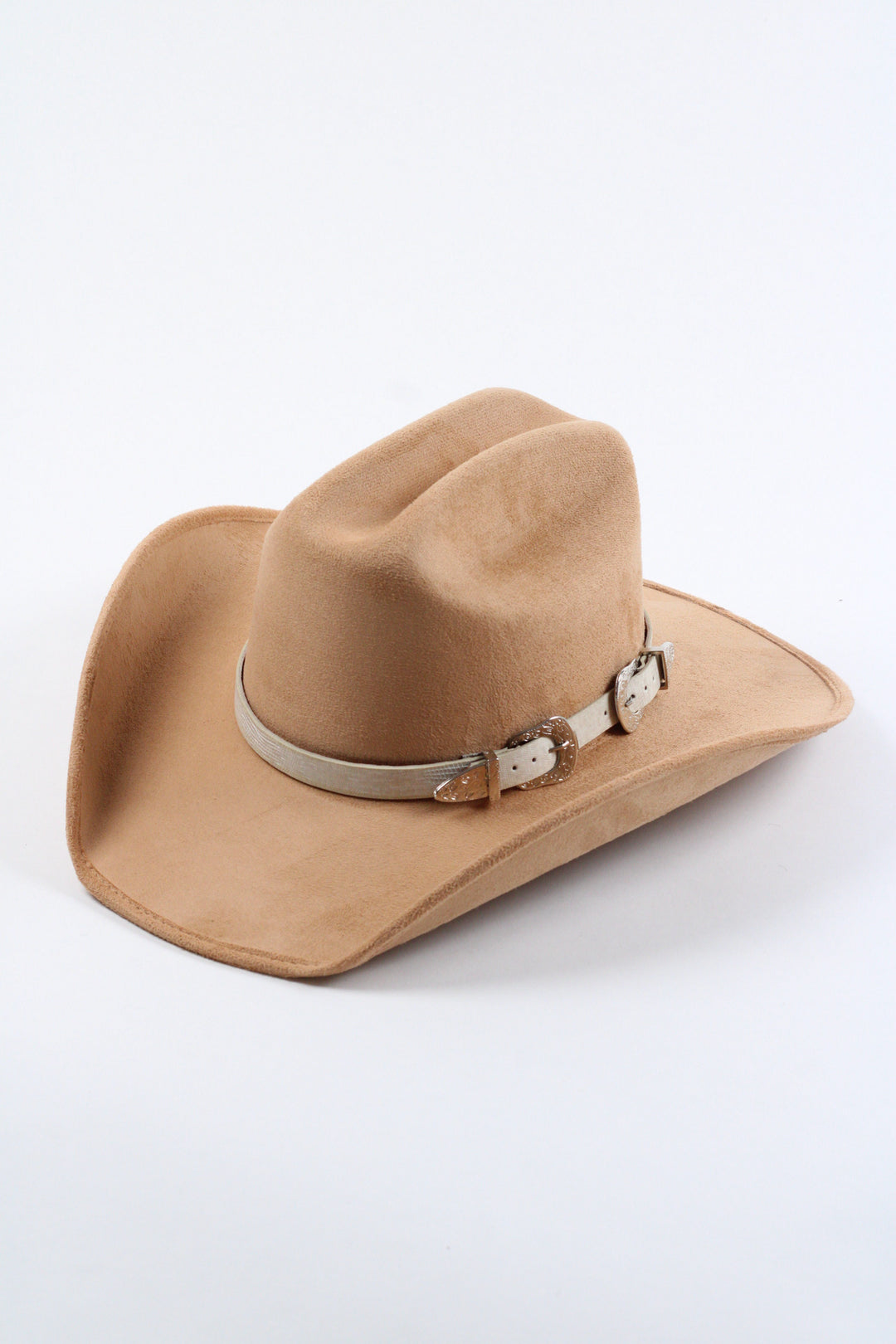 Double Buckle Leather Hat Band