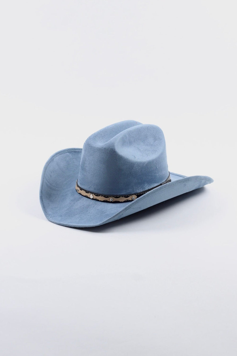 Texana Vegan Suede Cowboy Hat - Steel Blue