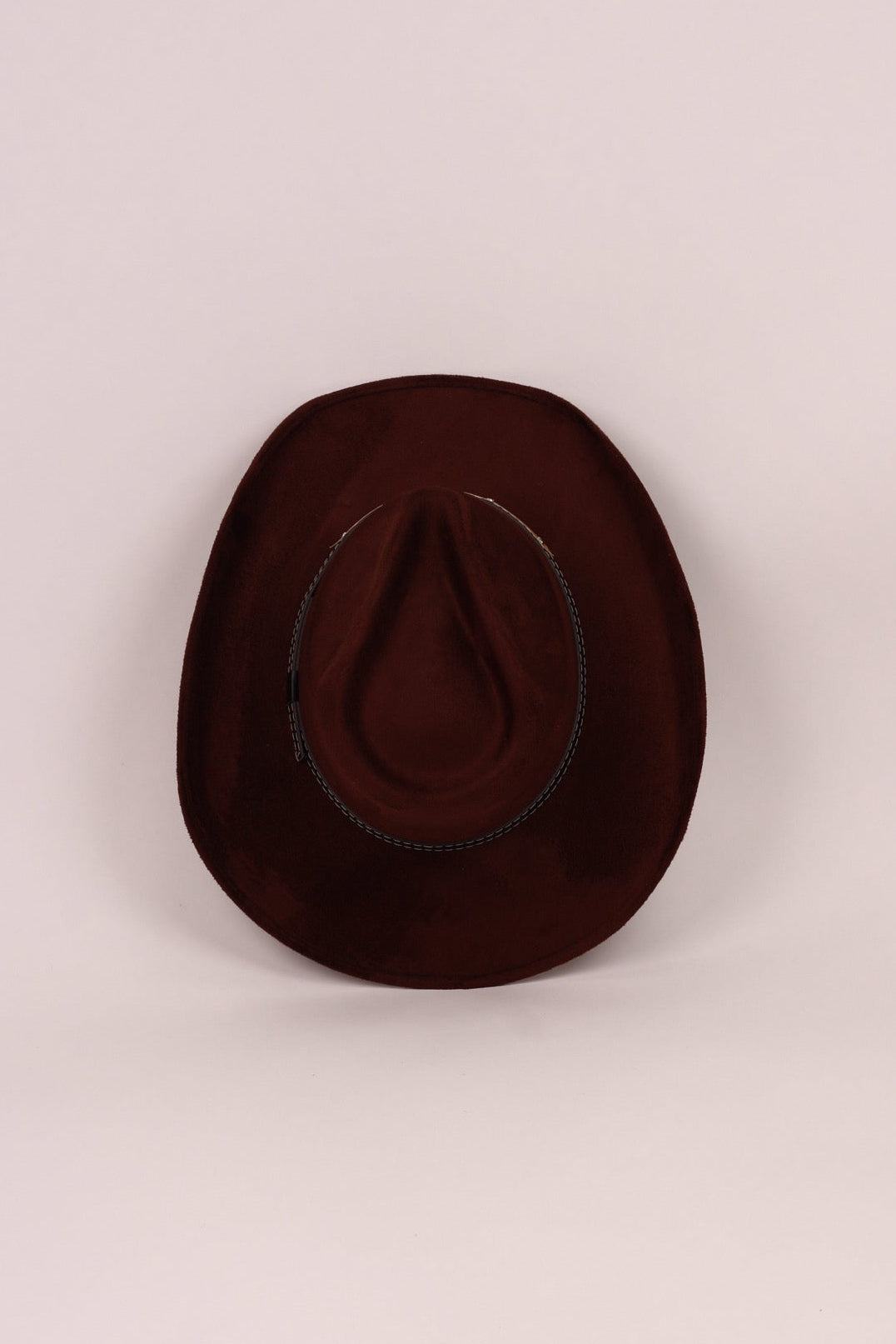 Santa Fe Vegan Suede Cowboy Rancher Hat- Chocolate Brown