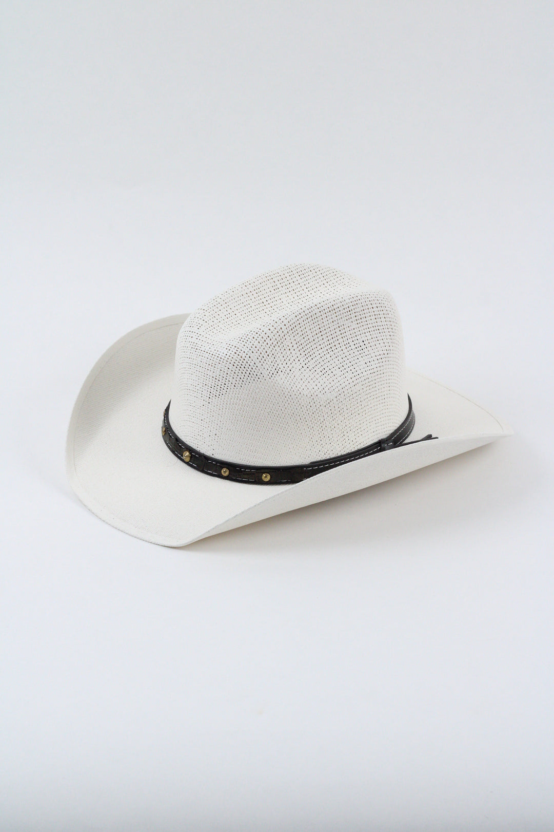 Kids Bullrider Mesh Top Structured Cowboy Hat - White