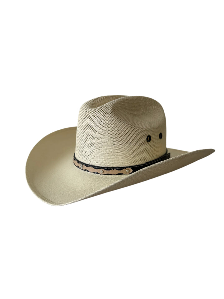 Luckenbach Mesh Top Structured Cowboy Hat - Ivory