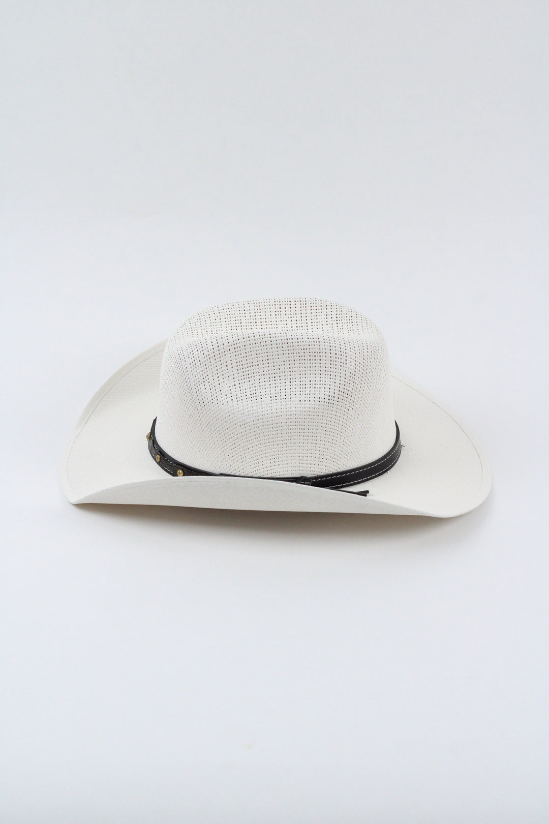 Kids Bullrider Mesh Top Structured Cowboy Hat - White