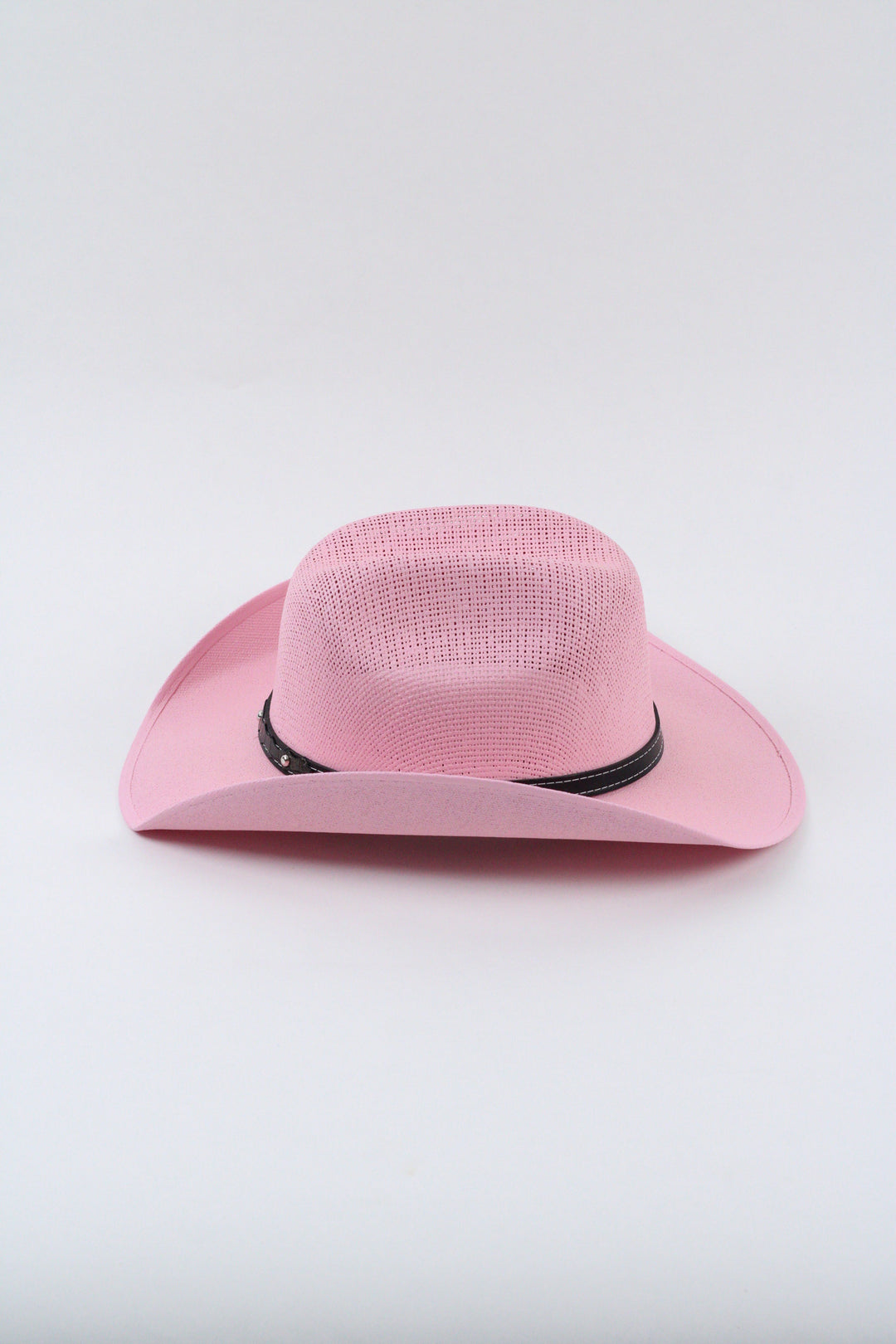 Kids Bullrider Mesh Top Structured Cowboy Hat - Pink